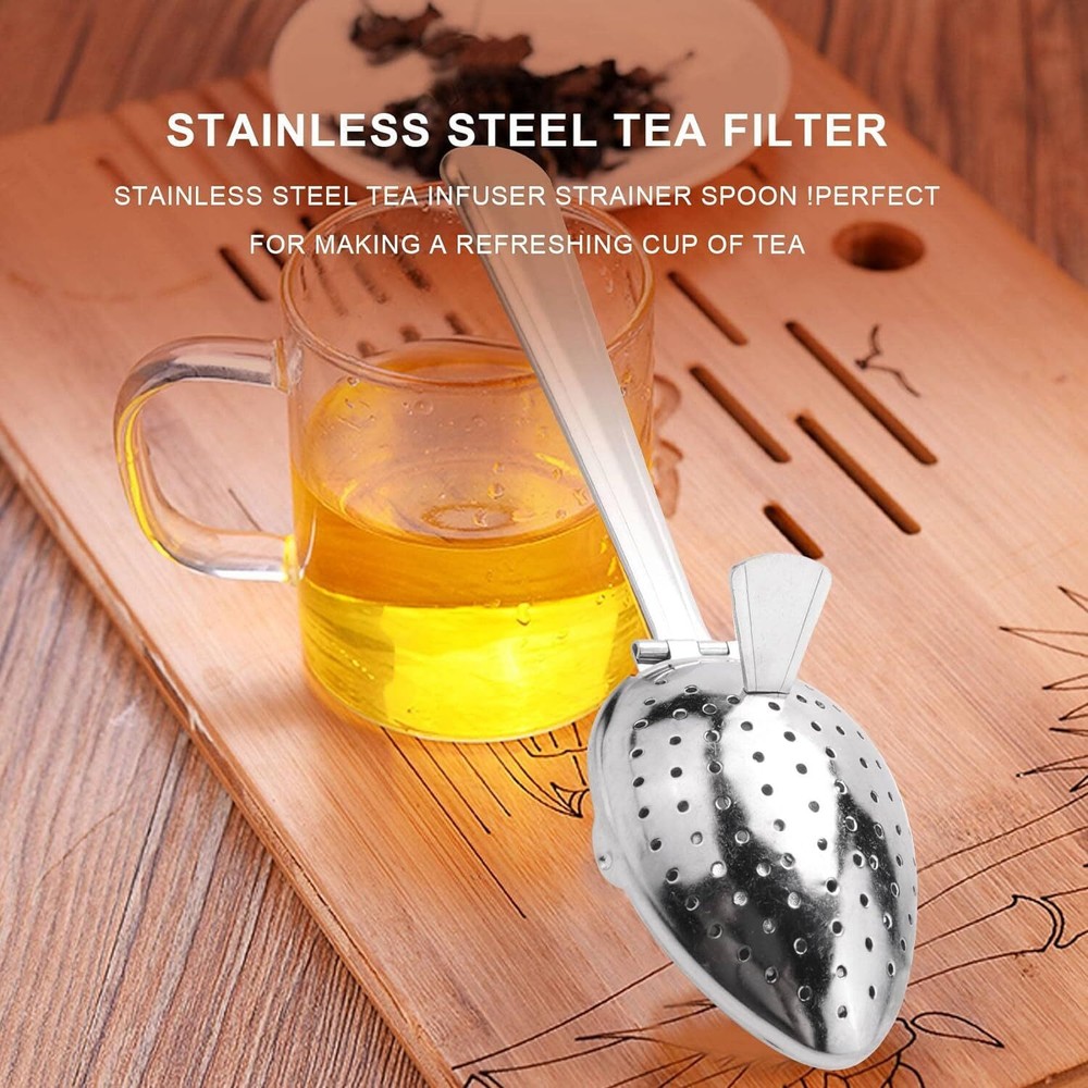 2/4* Silver Plated Stainless Steel Tea Filter Spoon Infuser Strainer Spoon Herbs