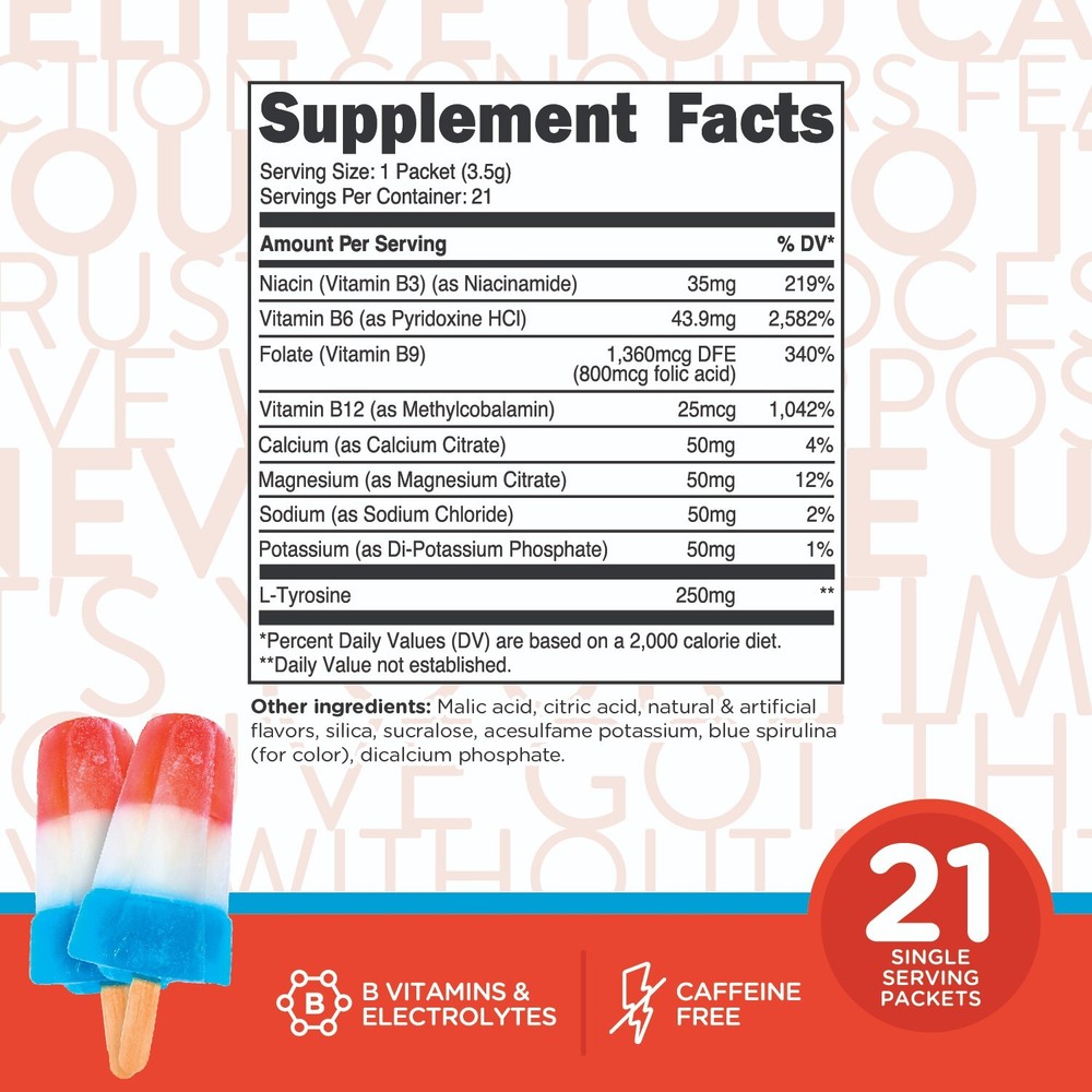 TransformHQ Hydration Electrolyte Drink Mix (Rocket Pop) 21 Packets