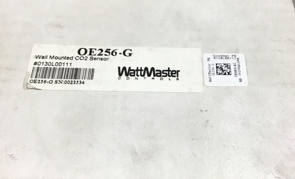 NEW WATTMASTER OE256-G WALL MOUNTED CO2 SENSOR (M-3)