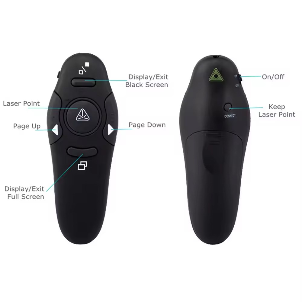For PC Power point Presentation Remote Wireless Presenter Laser Pointer Clicker