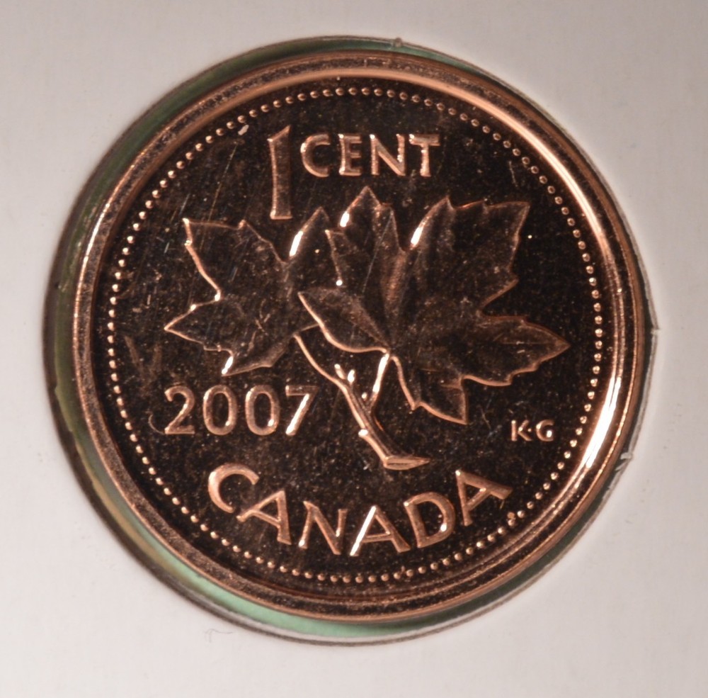 2007 Canada Penny - Proof Like (PL) Uncirculated From Set -   🇨🇦🇨🇦