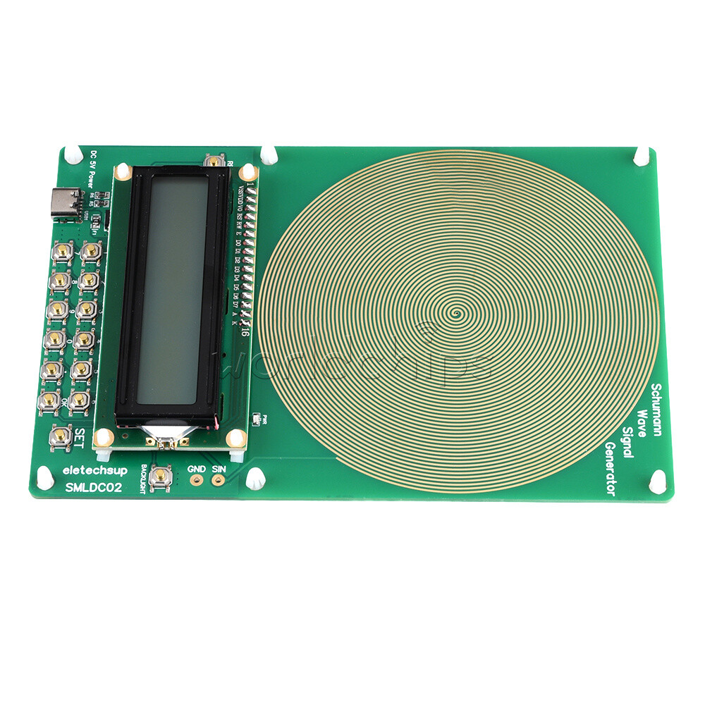 Schumann Wave Generator Pulse Sine Frequency + 3.5MM Audio Output Connector+Case