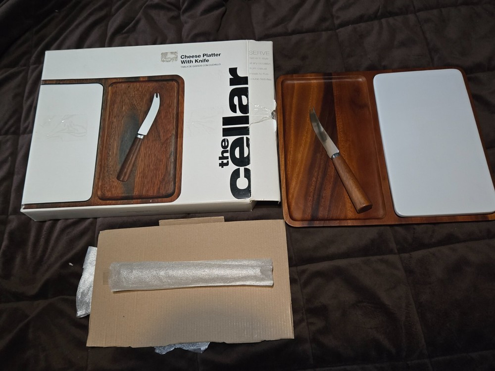 The Cellar Cheese Platter With Knife ~Brand New~
