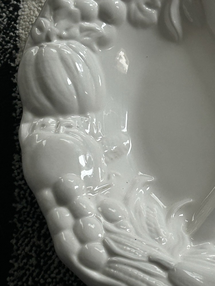 OBLONG ceramic VEGETABLE DIVIDED SERVING PLATTER