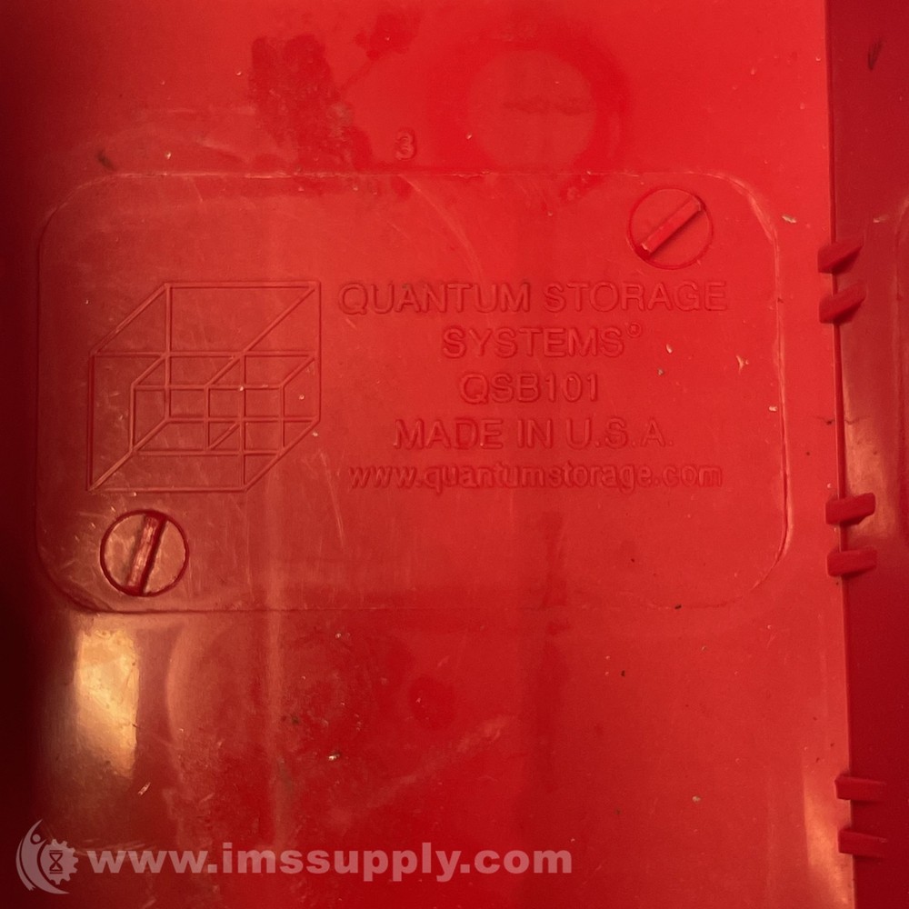 Quantum Storage Systems QBS 101 Color Red Storage Container USIP