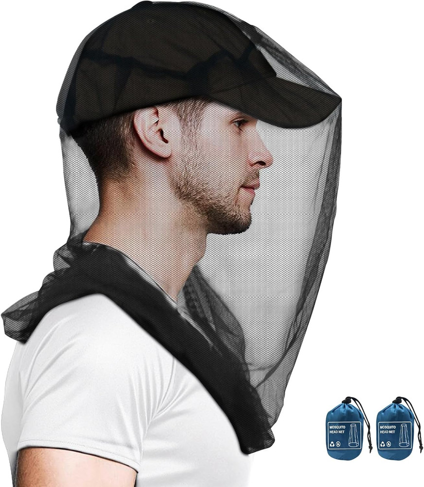 Mosquito Head Net for Insects, 2 Pack, Premium Bug Net for Head, Fly & Bug Prote