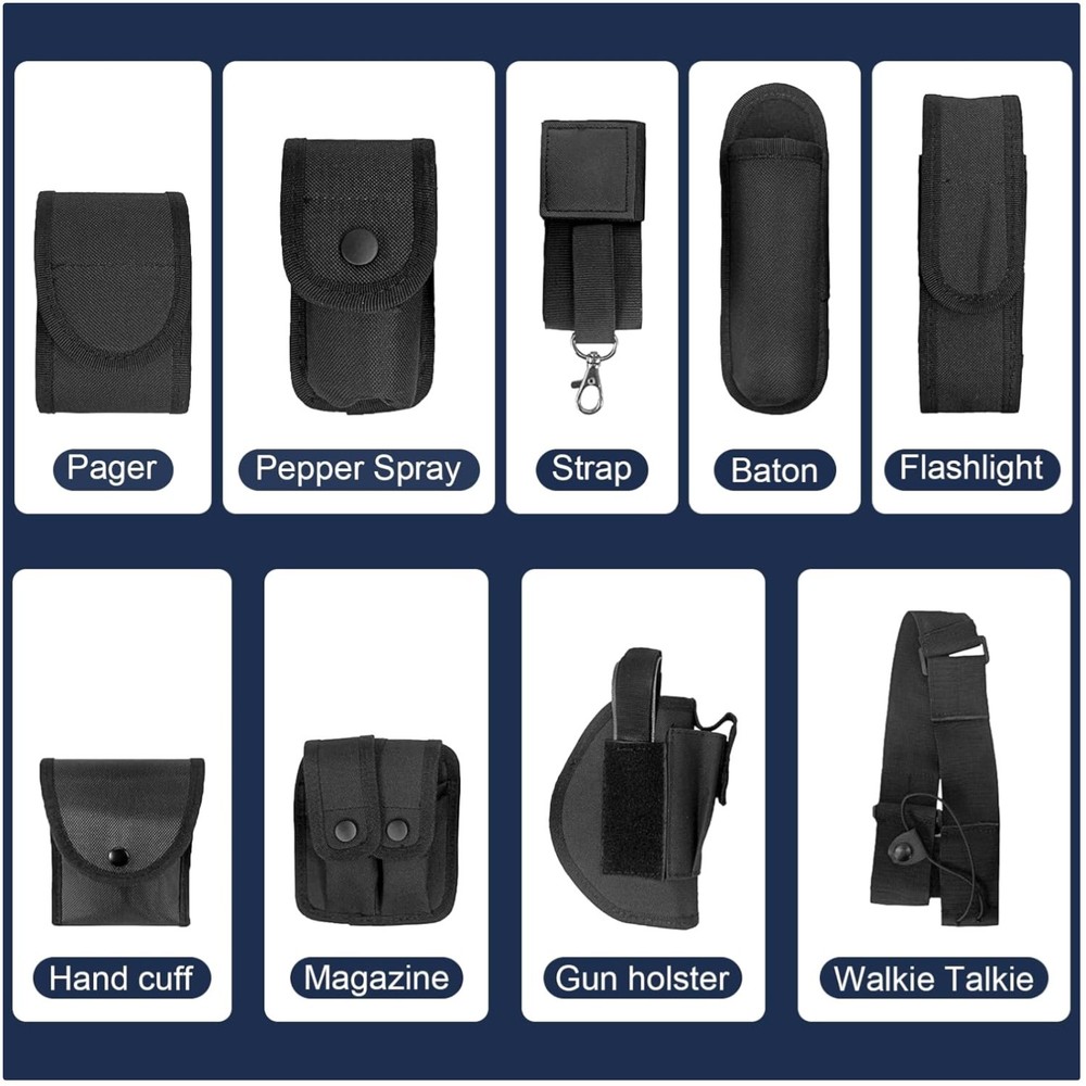 Molded Duty Belt Kit with Flashlight & Baton Holsters