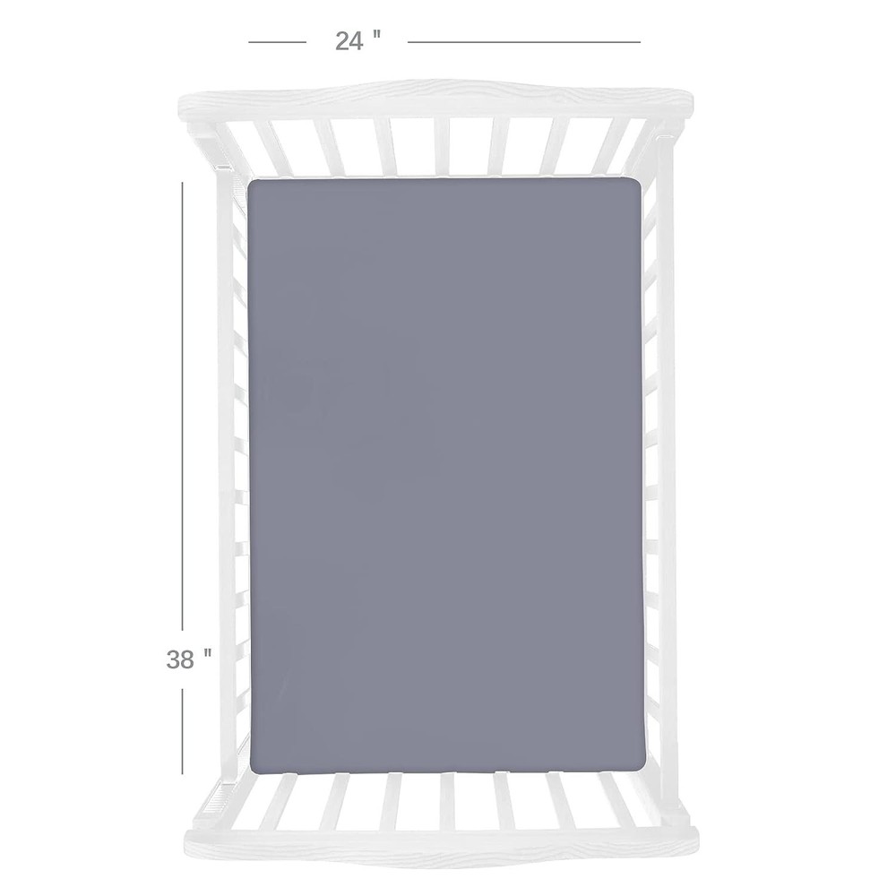 Mini Crib Sheets Microfiber Fitted Portable/Mini-Crib Sheets 2 Pack 38''x24''