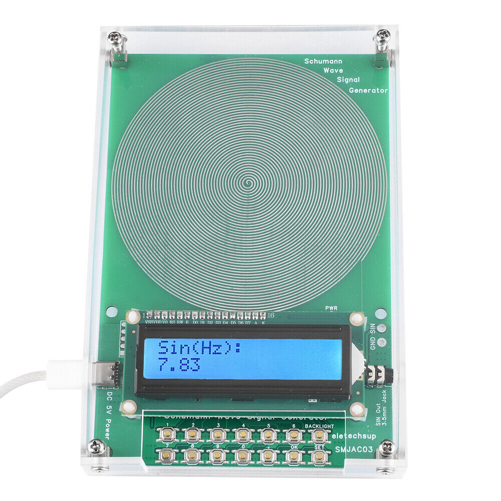 2X For Schumann Wave Generator Pulse Sine Frequency+3.5mm Audio Output Connector