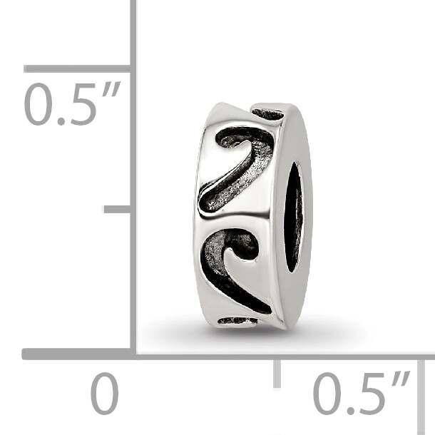 Silver Reflections Stopper/Spacer Bead QRS1402