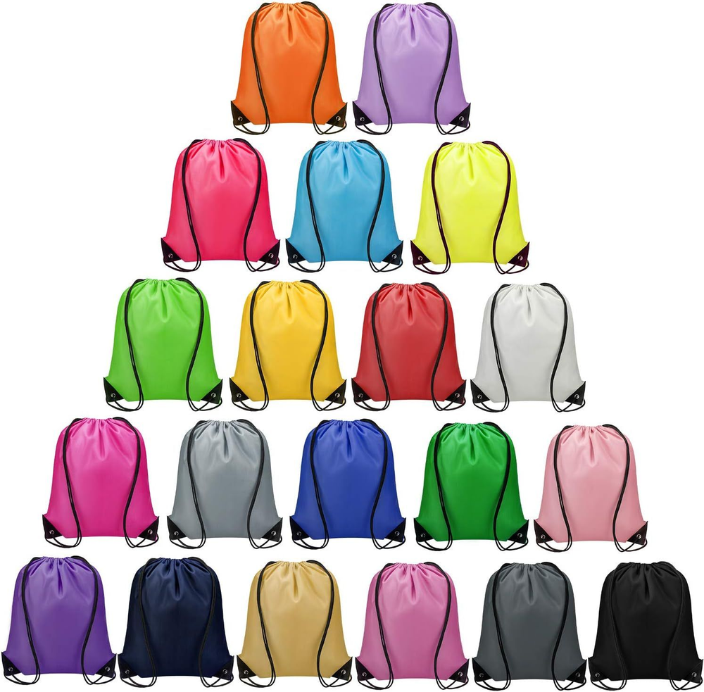 Vorspack Drawstring Backpack 20 Pieces for Party Gym one-size, Multicolor