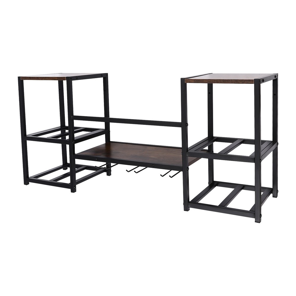 Stylish Wall Mounted Wine Rack - 3-Tier Storage for Bottles & Decor