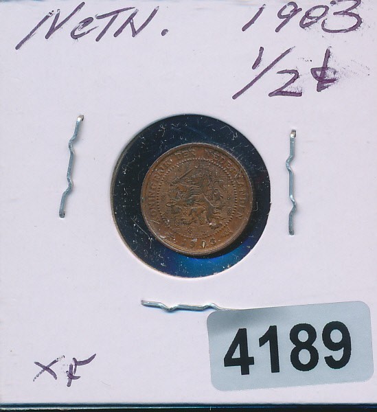NETHERLANDS - 1/2 CENT  - 1903 - #4189