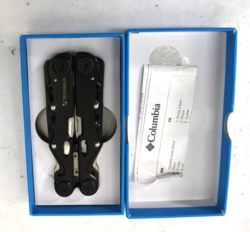 Columbia 14 Function Multi Tool BRANDED Black/Silver Stainless Steel Aluminum