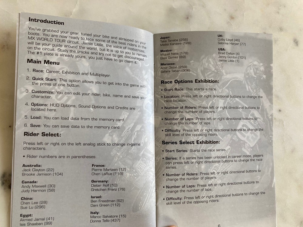 MX World Tour | PS2 | Manual Only