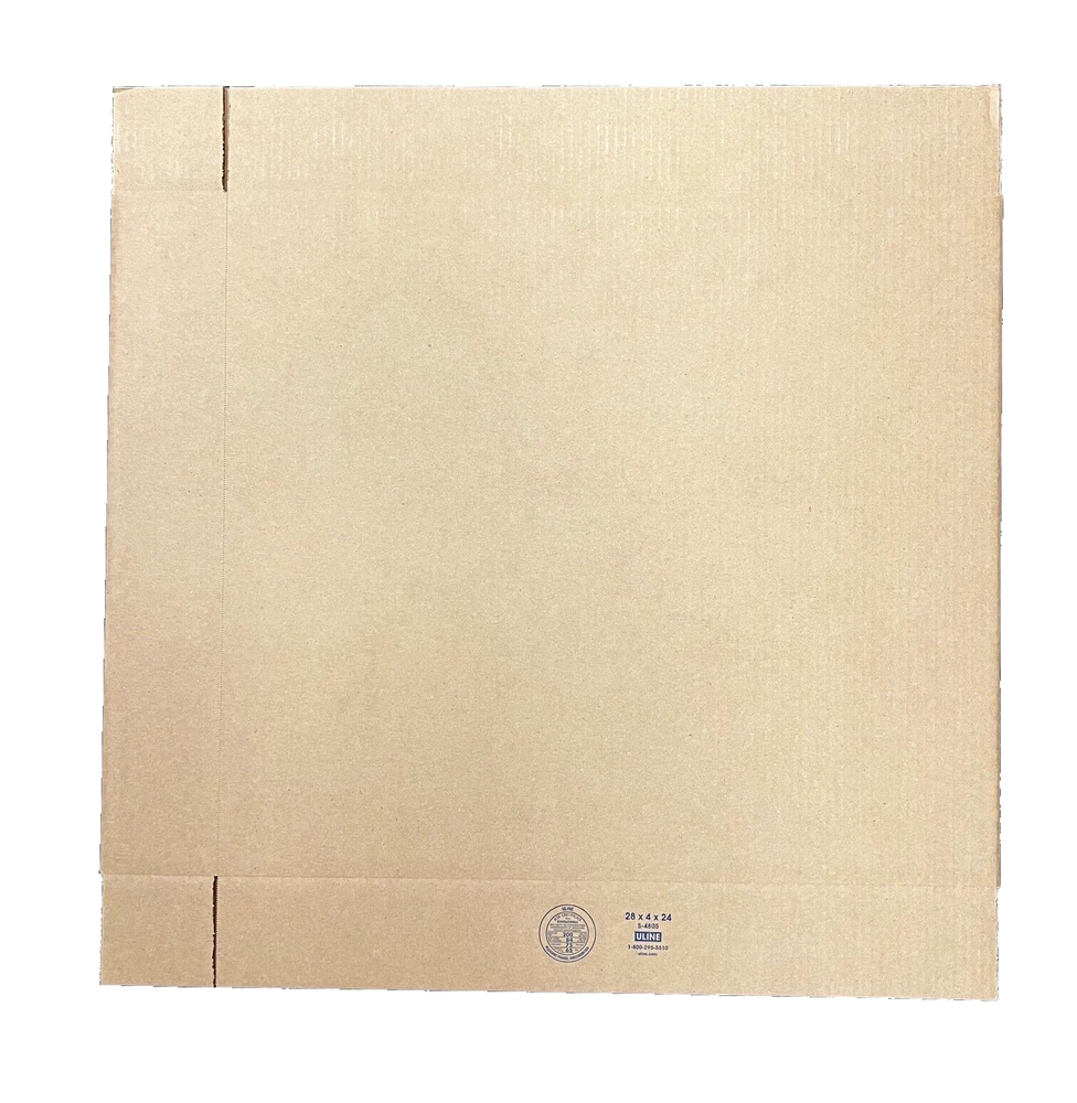 28" x 4" x 24" Cardboard Corrugated Box - SINGLE BOX - SIDE LOADING