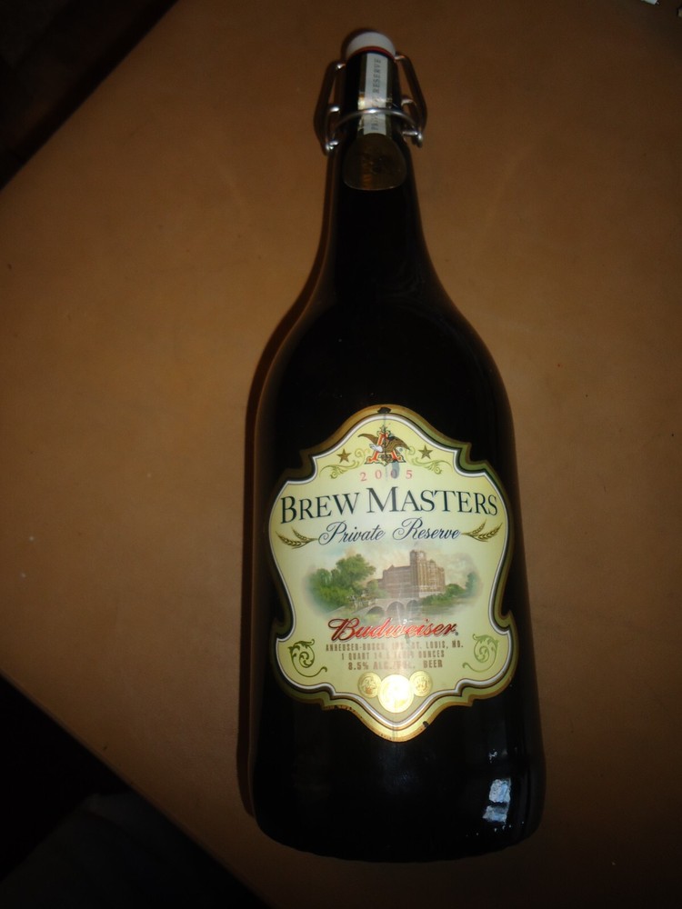 BUDWEISER BREWMASTERS 2005 PRIVATE RESERVE 1 QUART BOTTLE EMPTY