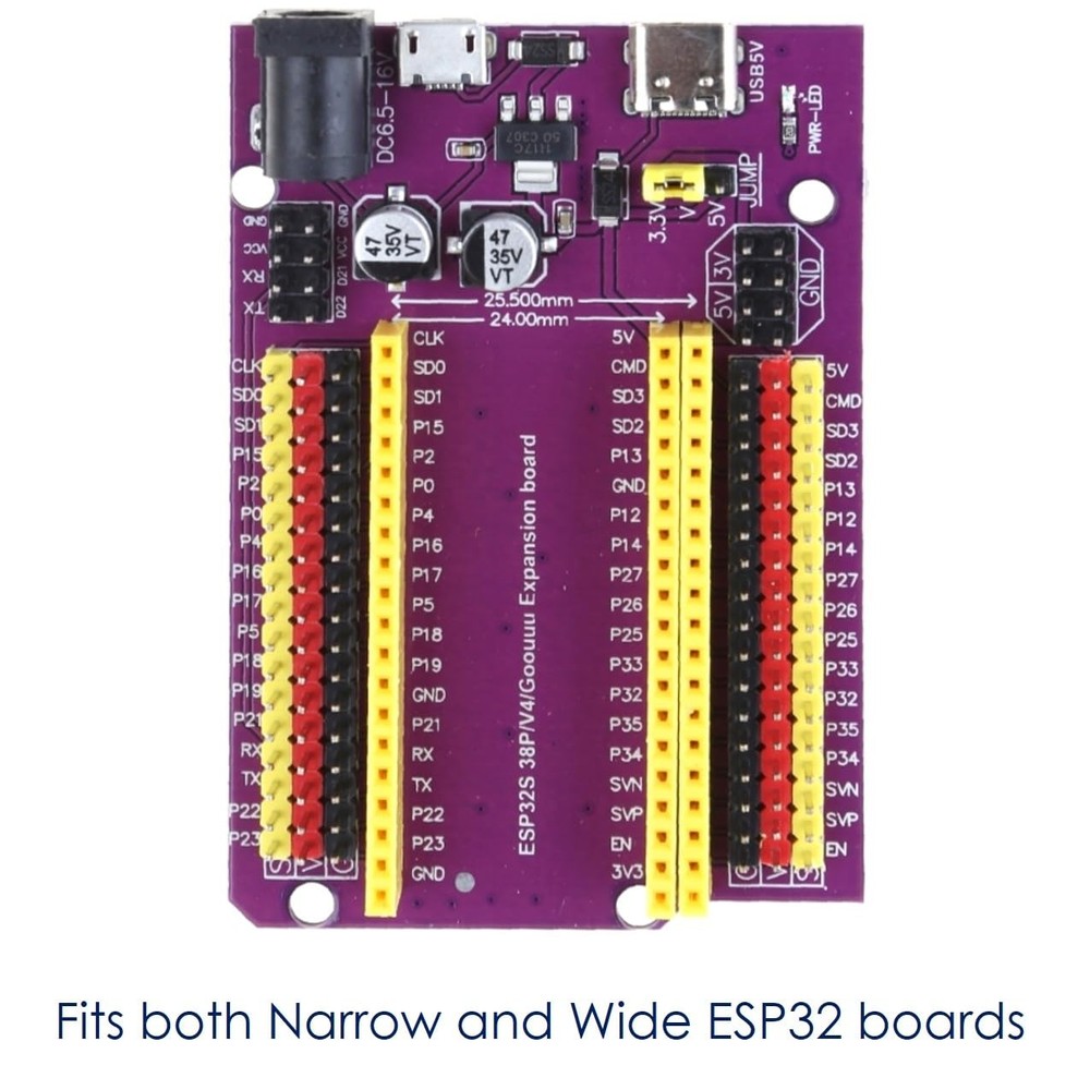Expansion Board For ESP32 Breakout Board 38-Pin Development Module Adapter