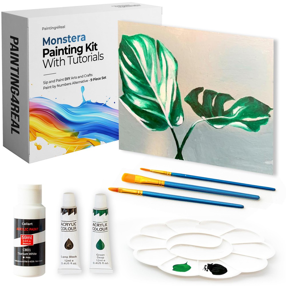 DIY Painting Class Kit for Adults with Video Tutorials: Learn to Paint Monste...