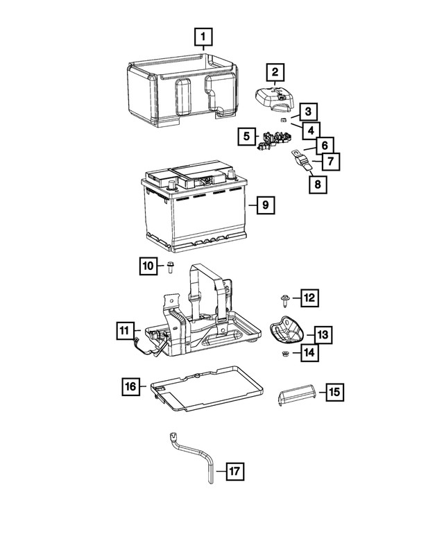 Genuine Mopar Battery Control Unit 68256604AA