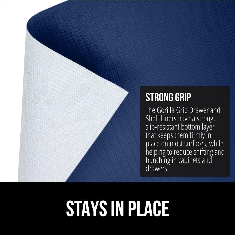 Multi-Use DripGuard Shelf Liner, Navy Blue Vinyl, 12x120 - Easy Install & Remove