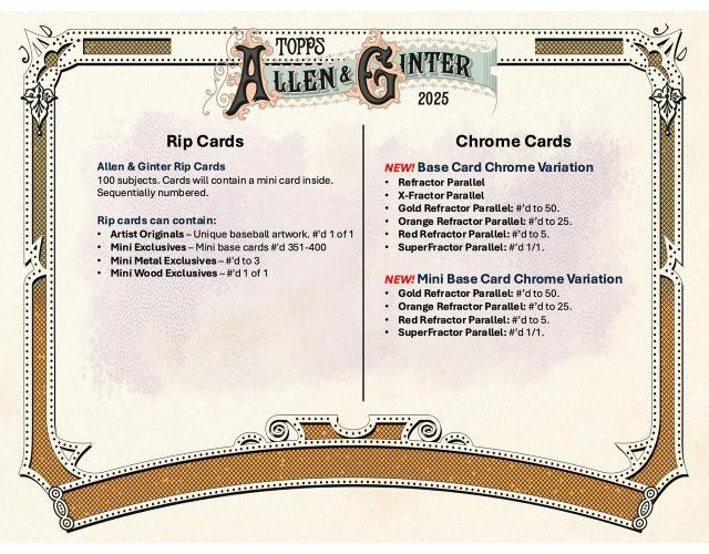 2025 Topps Allen & Ginter Baseball Blaster Box