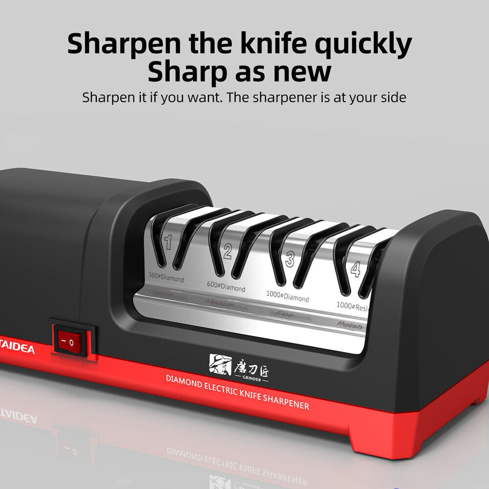 TAIDEA 4 Stage Electric Sharpener w/ 20° Grinding Angle