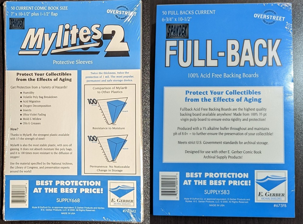 50 E. Gerber Mylites 2 & Full Backs  - Current Age Comics 700M2 675FB 35PT