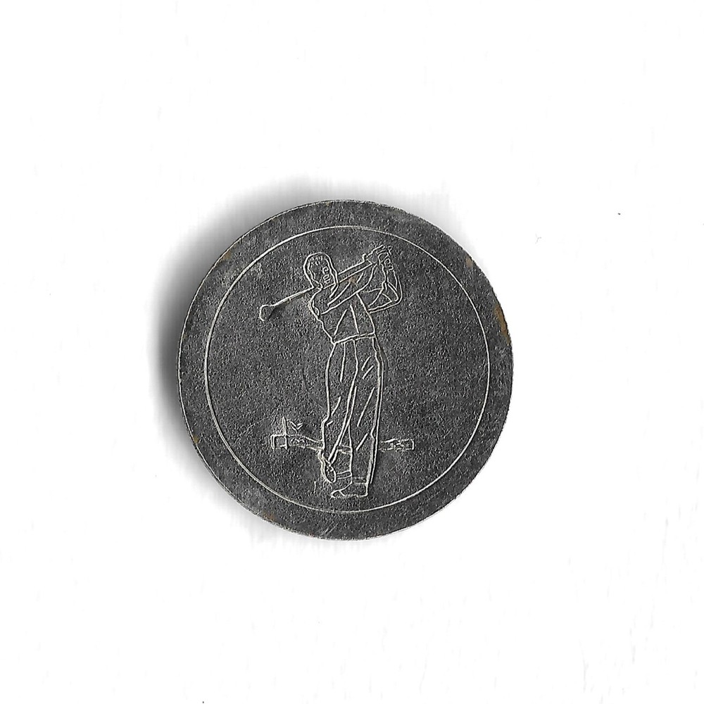 Unknown Golf Sport Token - Indented Golfer Image
