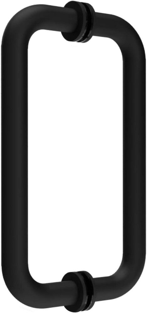 8" Pull Handle Back to Back Frameless Shower Glass Door