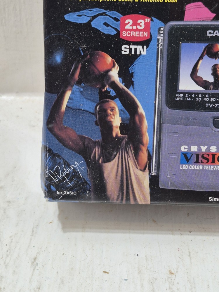 David Robinson Box Casio TV-770 Handheld Portable Analog UHF VHF TV DOESNT WORK