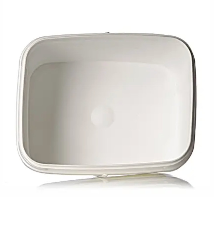 5 X 1 gallon white PP plastic rectangular EZ Stor pail with handle and lid