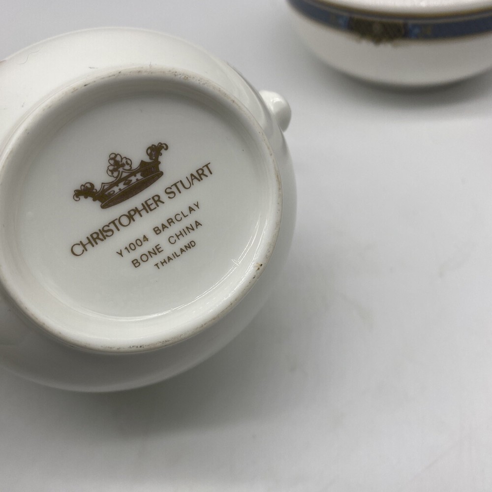 Christopher Stuart Barclays Bone China Sugar And Creamer Set