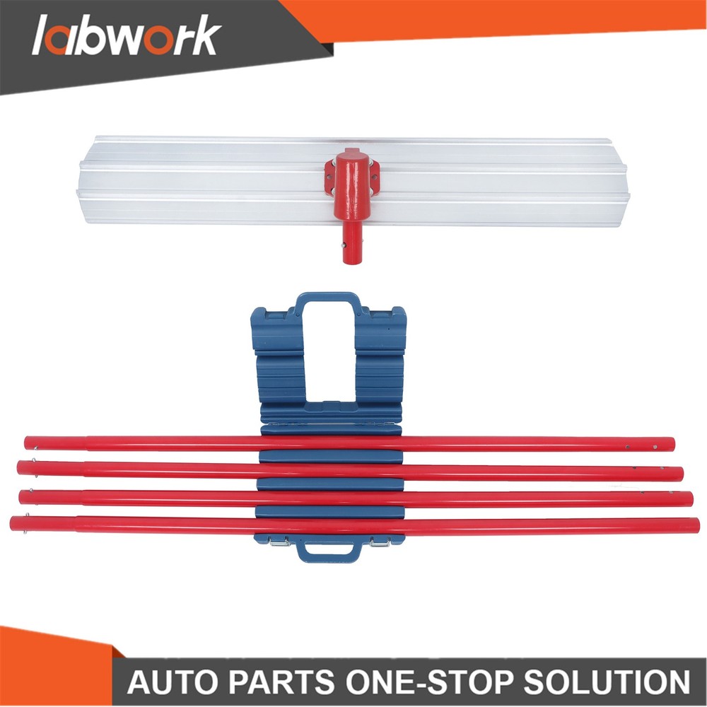 Labwork Large Red 48 × 8" Concrete Bull Float With 4 Rods For Storage Box