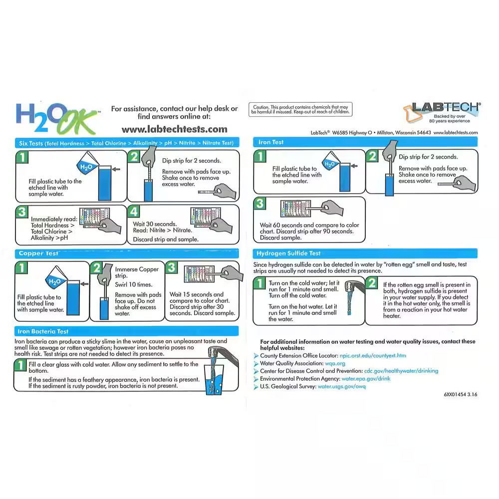 H2O OK Drinking Water Analysis Test Kit