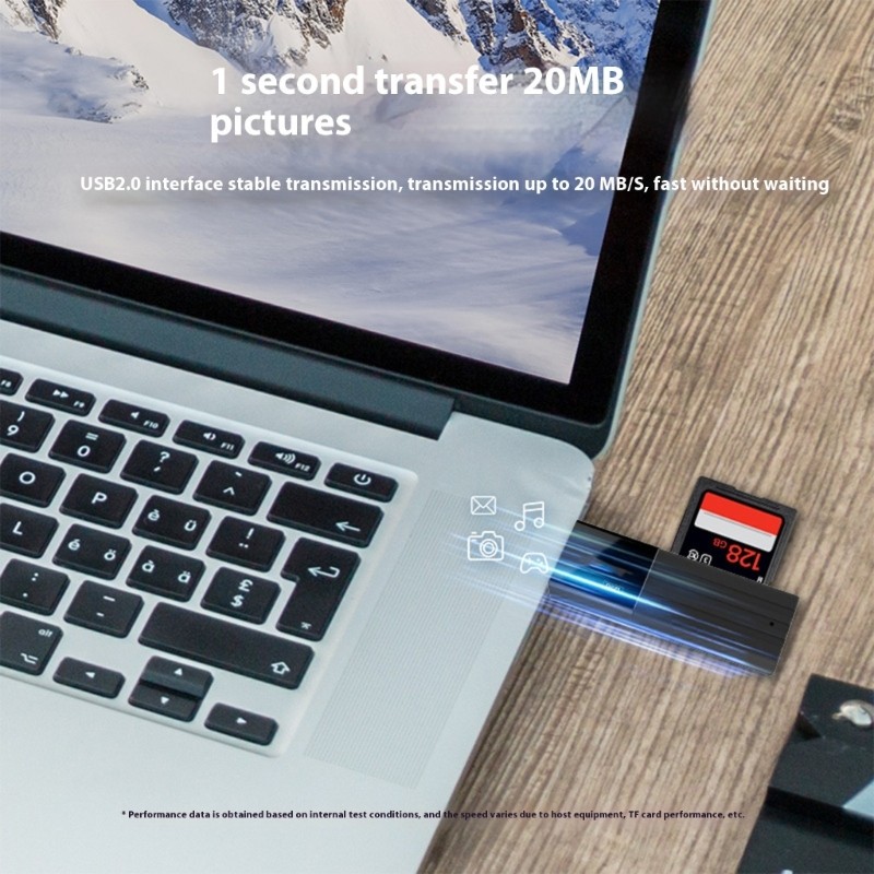 Double Slot USB Storage Card TF Card Reader Highly Speed Data Transfer Compactly