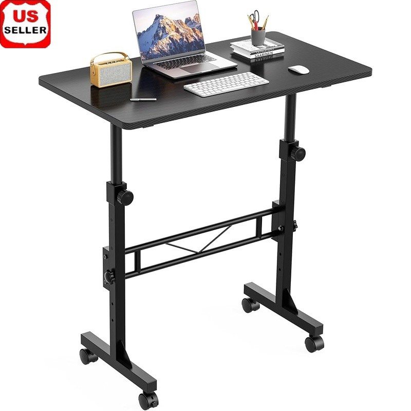 Adjustable Standing Desk Rolling Lockable Compact Height Adjustable Workspace US