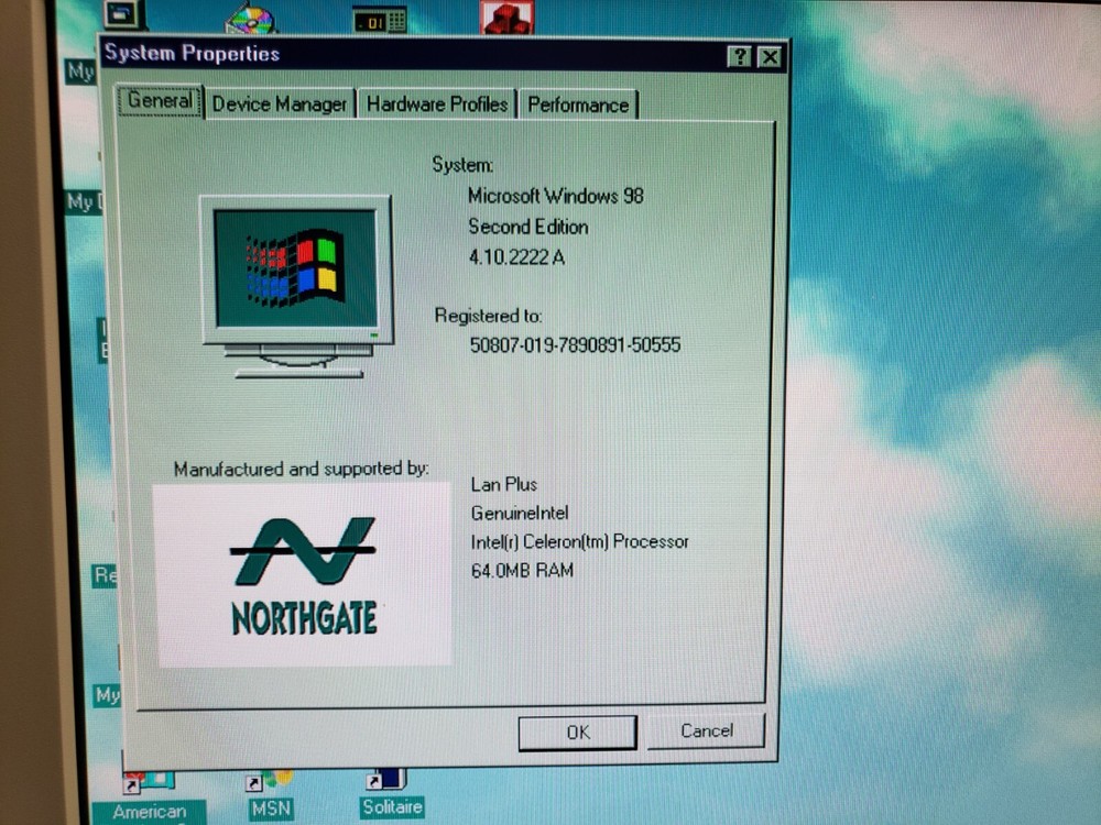 Vintage Original Northgate Clone PC Beckhoff EPoX EP-LX370Y Computer, Working