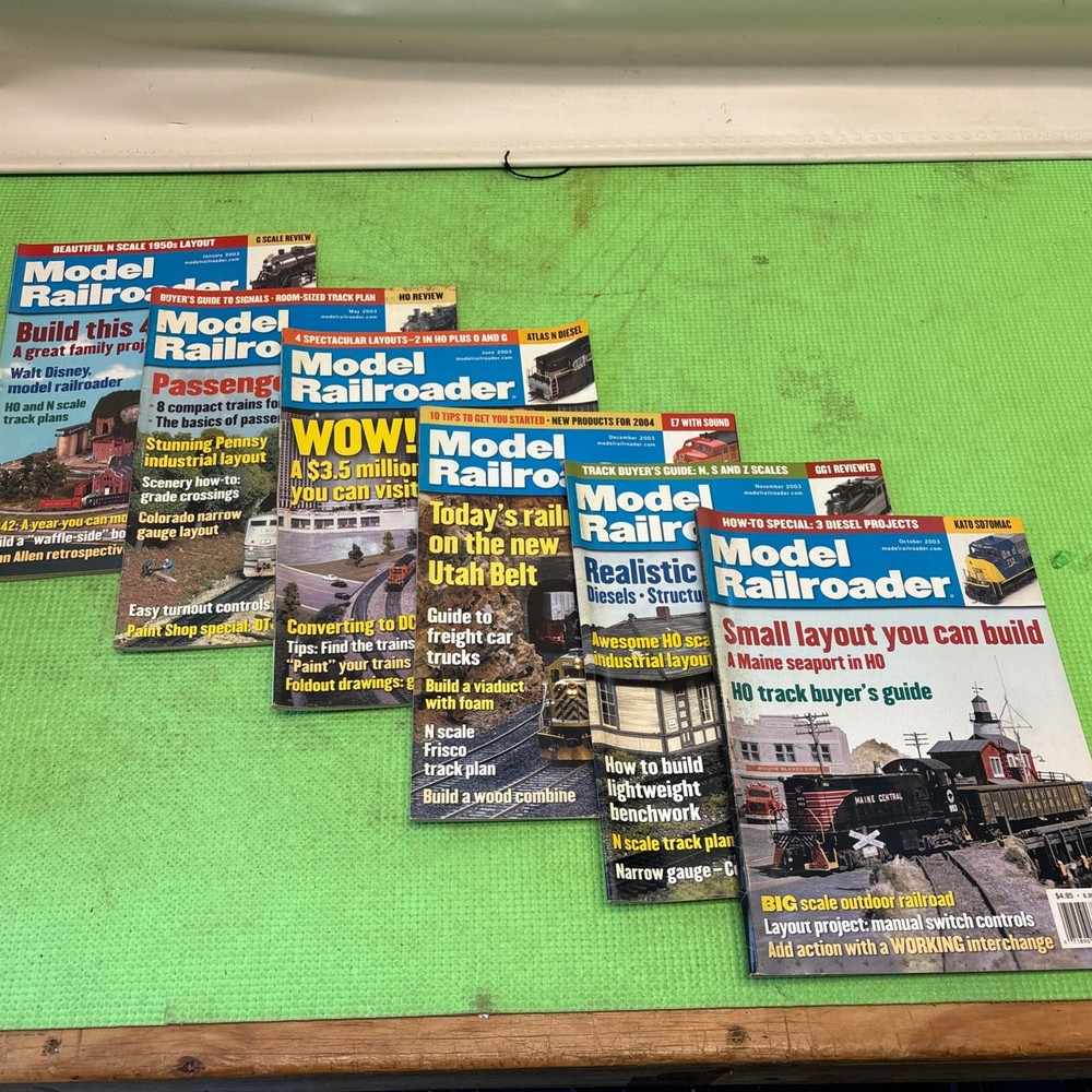 Model Railroader Magazine Lot  Year 2003