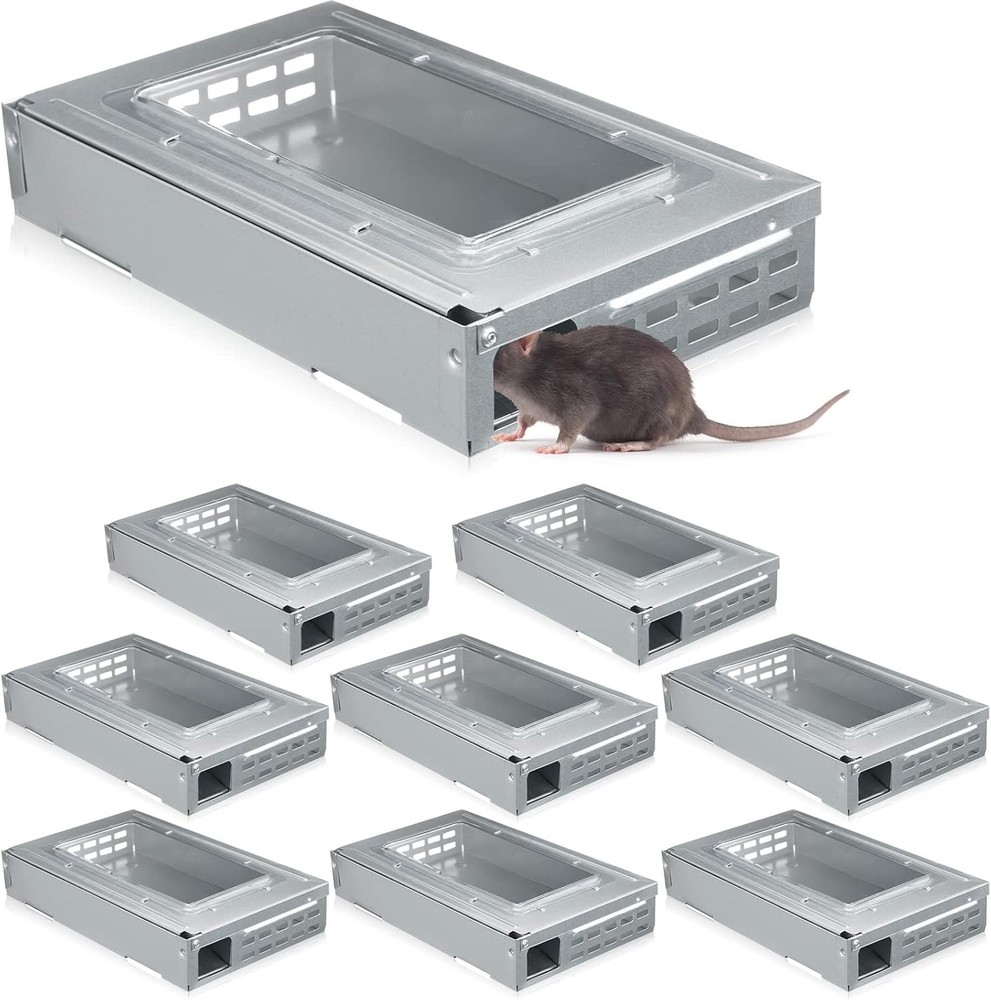 Qualirey 8-Pack Multi-Purpose Mousetraps (Silver)