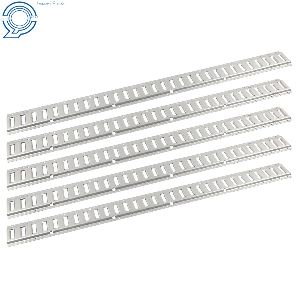 5 Pack 5' E Silver Track Tie Down Rail Kit For RV Trailer Camper Truck