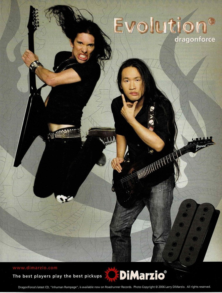 Dragonforce - DiMarzio Pickups - 2007 Print Advertisement