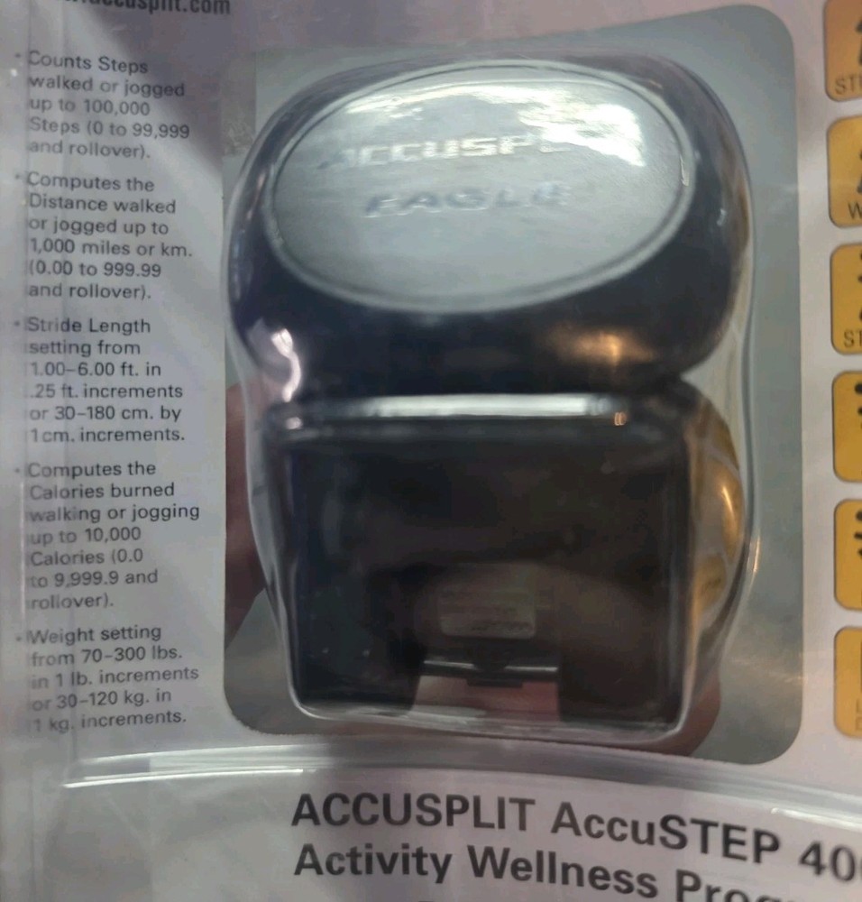 Accusplit Wellness Eagle 170 Deluxe Walking Step Activity Pedometer AE170
