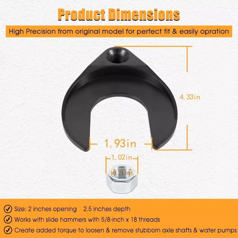 12020 Front Wheel Drive Axle Puller Fork Kit & 1040 Inner CV Axle Removal Tool