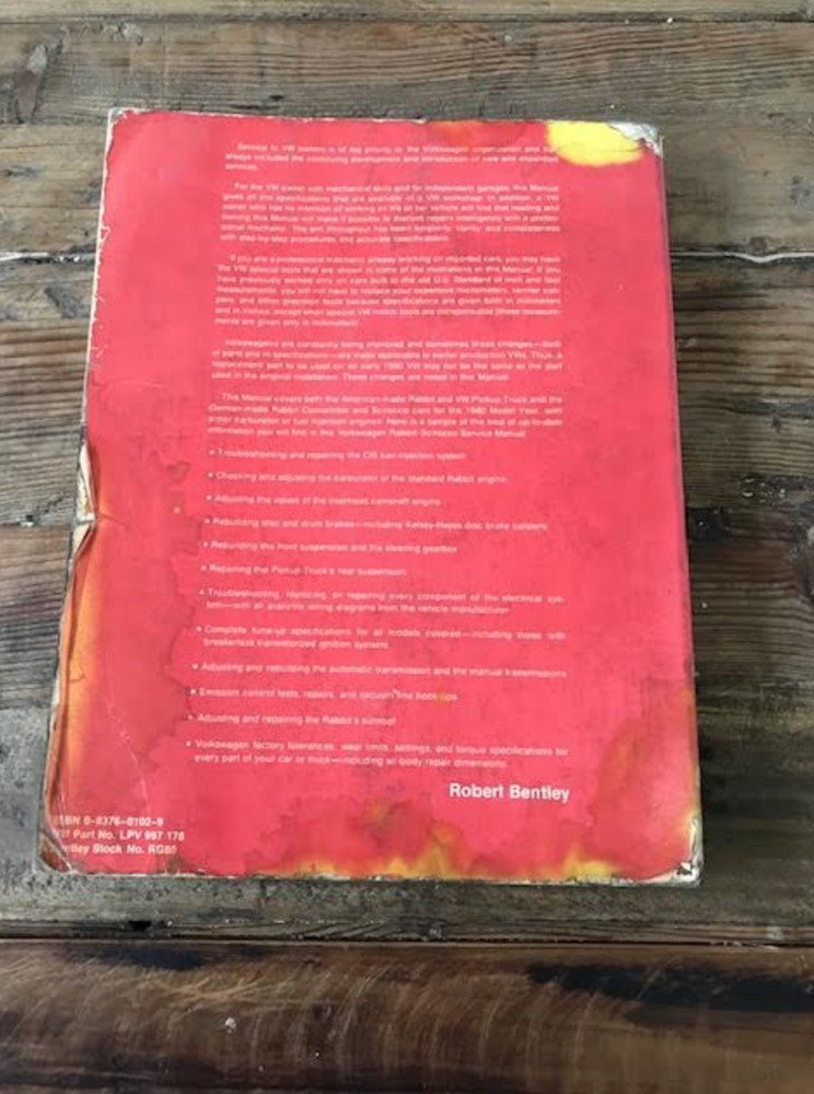 1980 RABBIT SCIROCCO SERVICE MANUAL