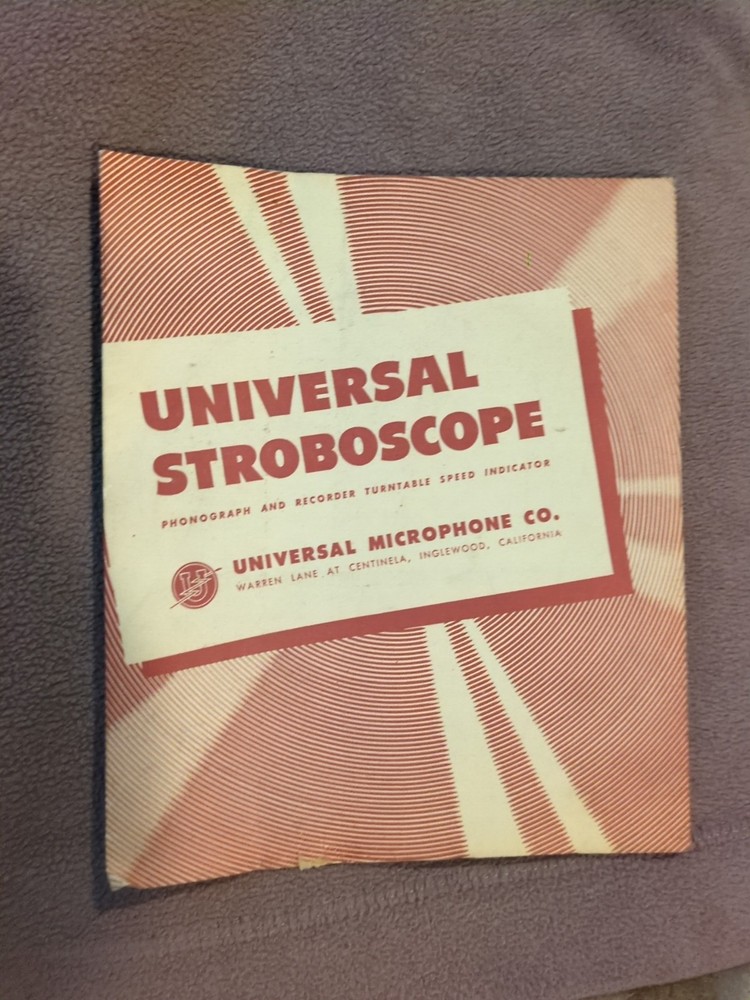 Vtg 1944 UNIVERSAL STROBOSCOPE - Universal Microphone Co.