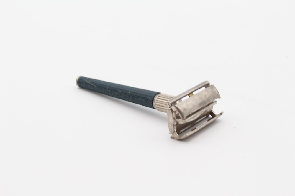 Vintage Gillette Razor Blue Handle