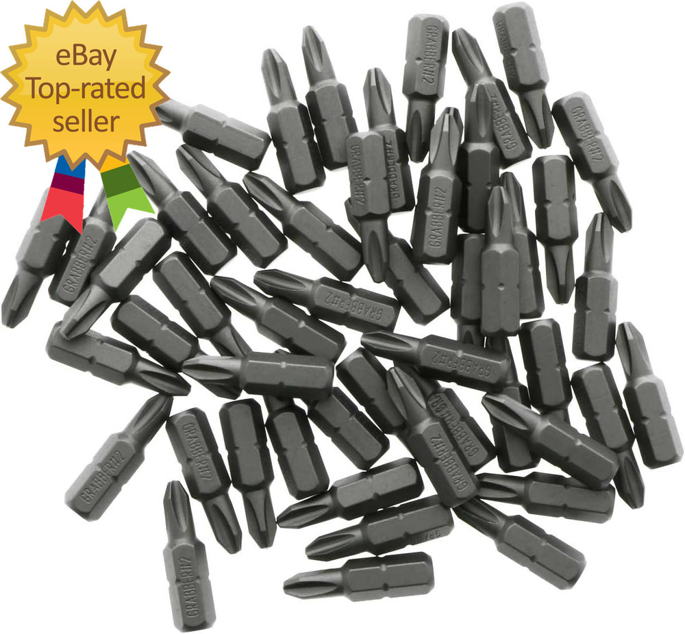 2 Reduced Phillips Drywall Screw Driver Bit Tips  50 Pack