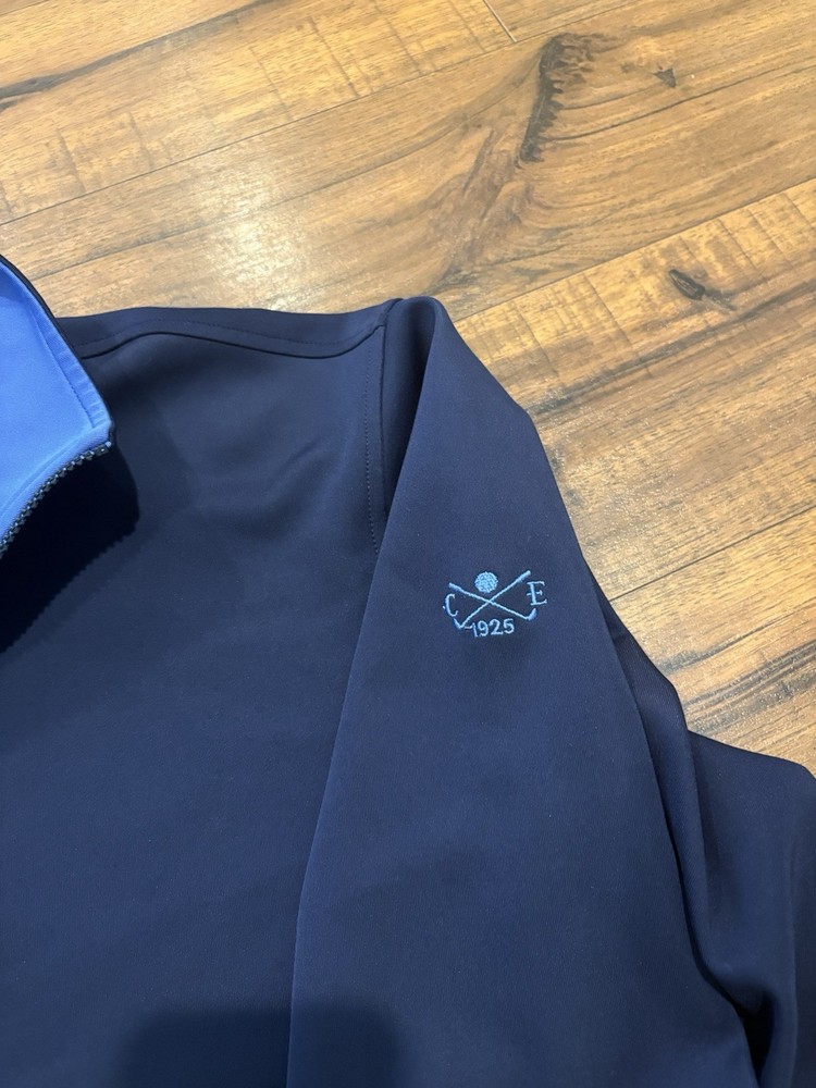 FG Tech Fairway & Greene Jacket Mens XL Blue Quarter Zip Mock Golf Pullover