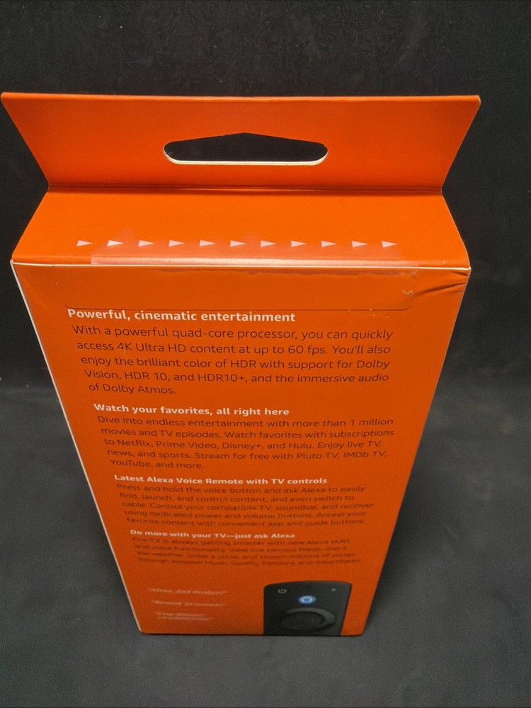 Amazon Fire 4K HDR Streaming Media Player - Black